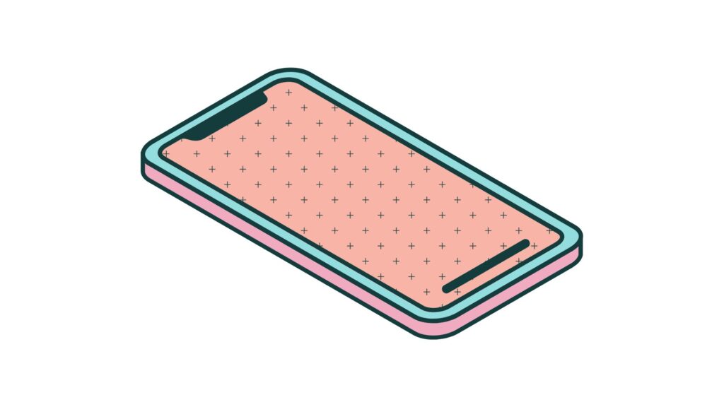 art illustration blue and pink
