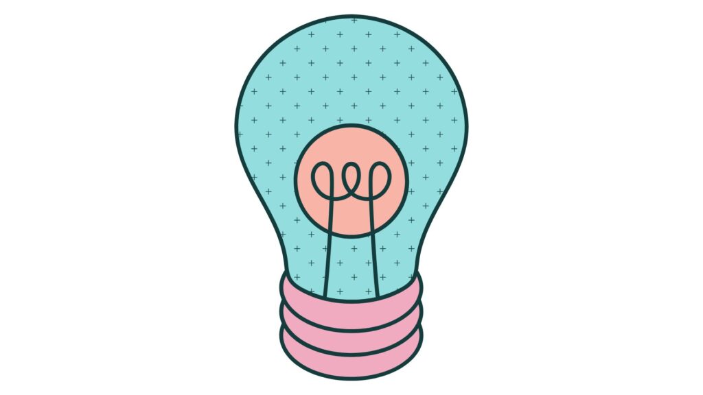 art illustration blue and pink
