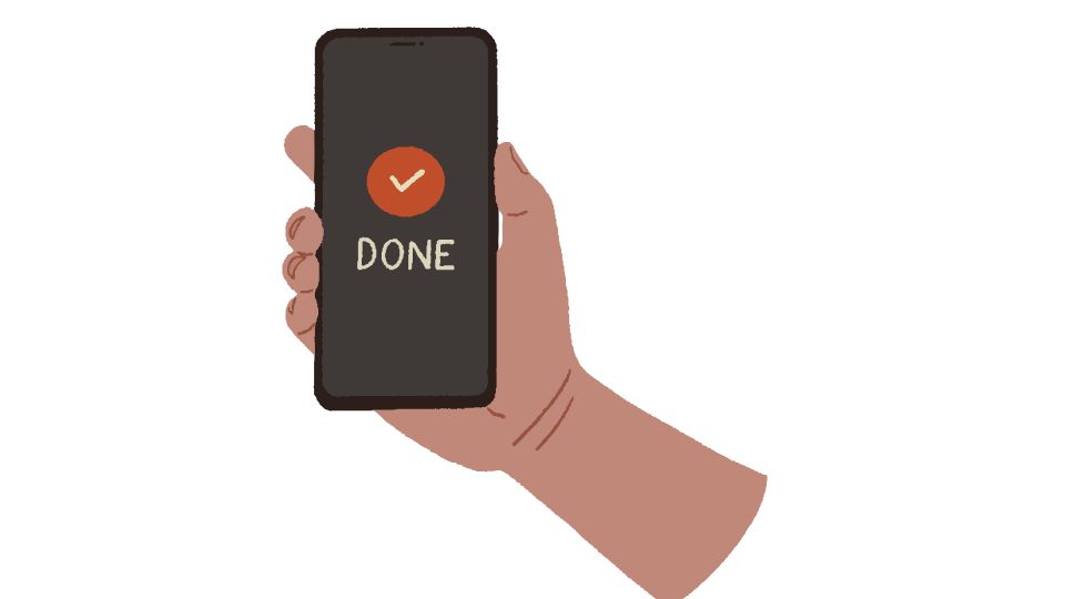 cartoon handphone