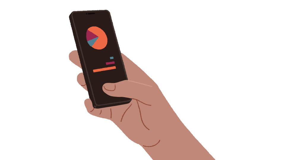 cartoon handphone
