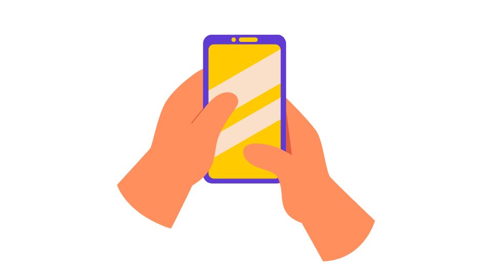cartoon smartphone