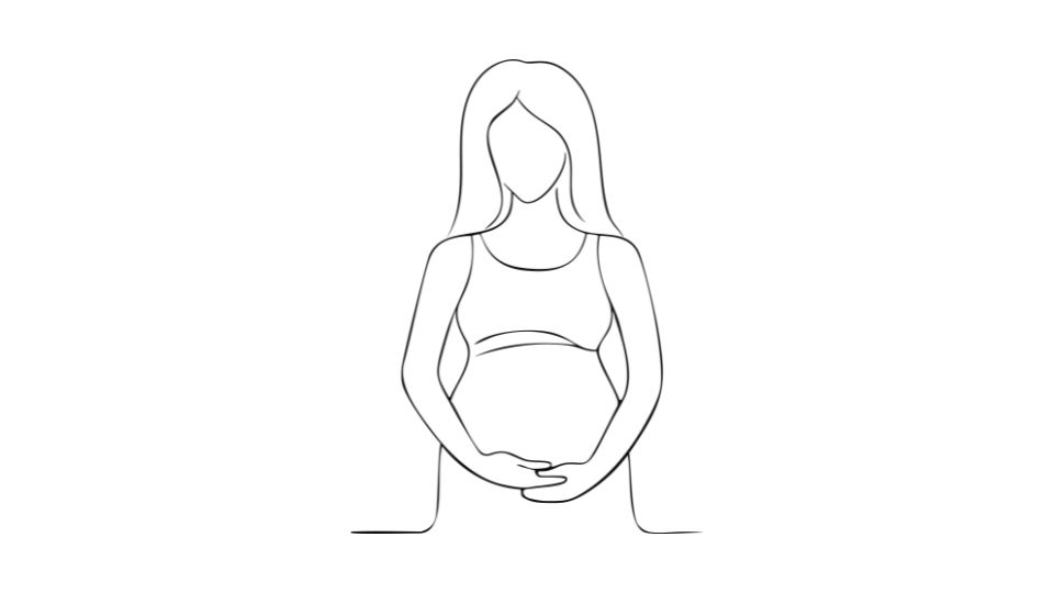 outline style pregnant