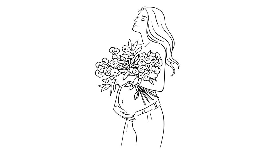 outline style pregnant