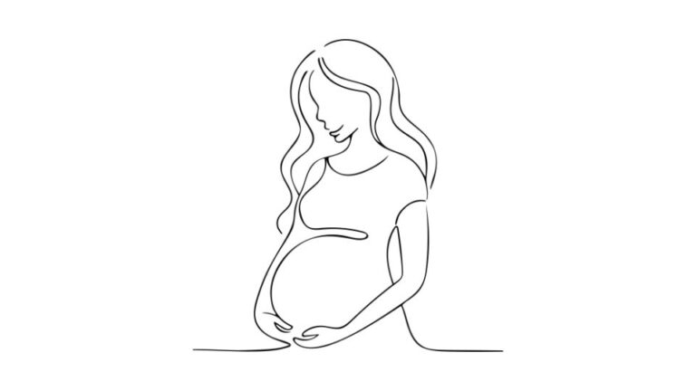 outline style pregnant